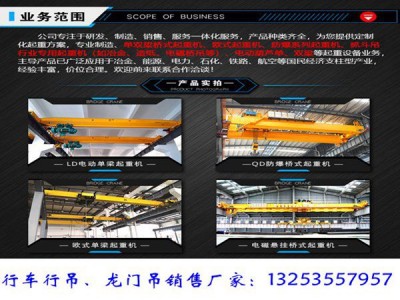 江西新余行車行吊銷售廠家5噸起重機跨距