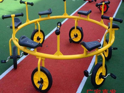 幼兒園轉轉車大型兒童軌道腳踏六人協力旋轉車游樂場多人自行車