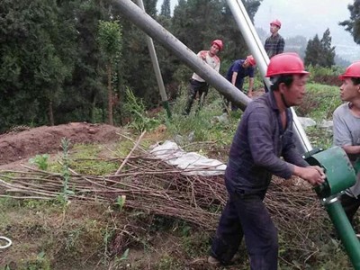 電線桿起桿器 內懸浮抱桿